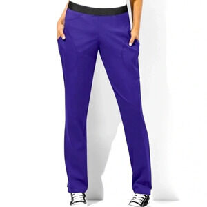 Wonderwink Scrubs Pants 6 Pocket Straight Leg Purple Size 3X NWT